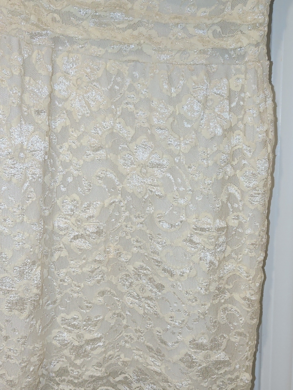 Backless Black Tank Top with Ivory Lace Skirt Dress - Picture 2 of 7